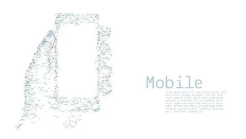 Mobile Internet Technology Concept Template Stock Illustration