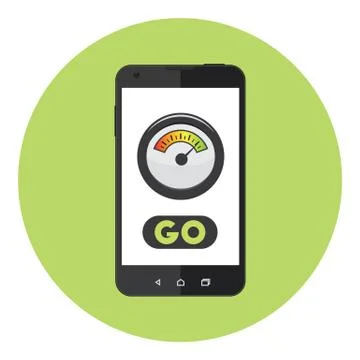 Mobile Internet Test Stock Illustration