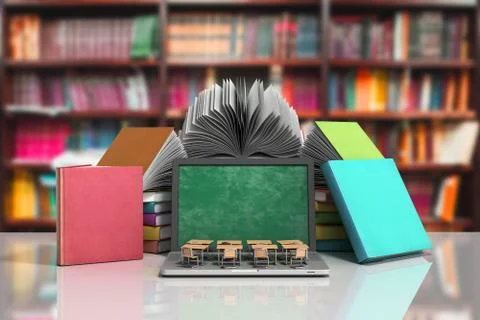 Mobile knowledge school or college education business office work and electro Stock Illustration