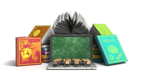 Mobile knowledge school or college education business office work and electro Stock Illustration