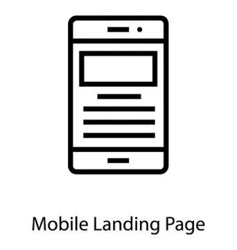 Mobile Landing Page Stock Illustration