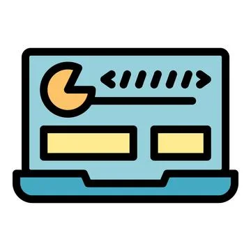 Mobile laptop icon vector flat 库存插图