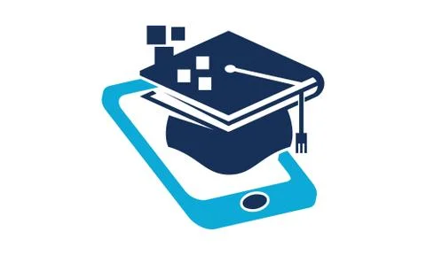 Mobile Learning Logo Design Template Vector Stock-Illustration
