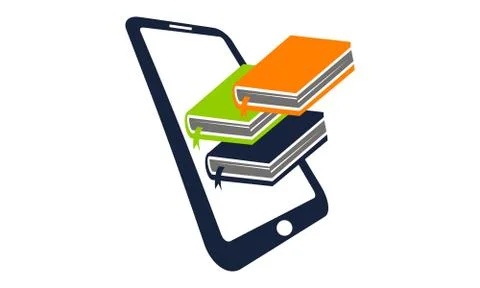 Mobile Learning Template Illustrazione stock