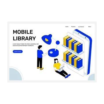 Mobile Library Иллюстрация