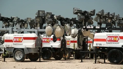 Mobile lighting equipment Vídeo Stock 91043829