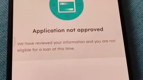 Mobile Loan Application Rejected Stock Footage 308480403