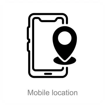 Mobile location Stock Illustration