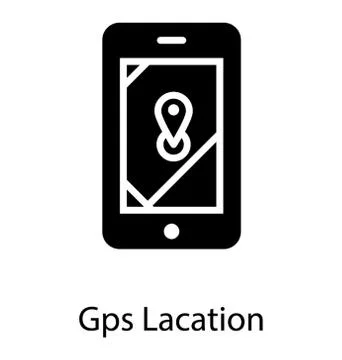 Mobile Location Map Stock Illustration