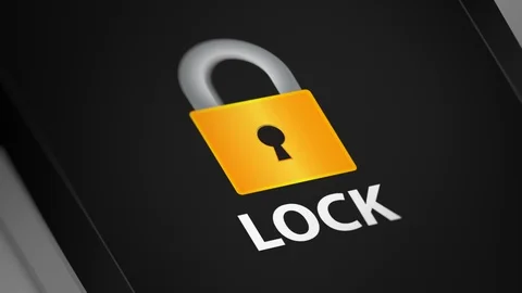 Mobile with lock icon on display Stock Footage 118997838