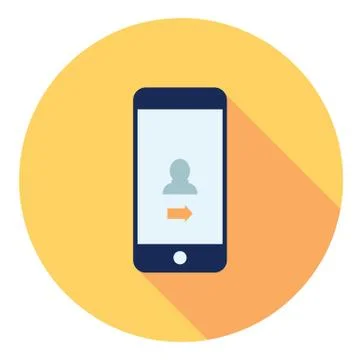 Mobile Lock Page Flat Icon Stock Illustration