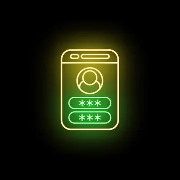 Mobile login screen showing user authentication input fields Illustrazione stock