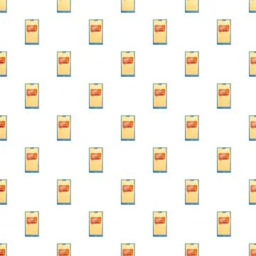 Mobile loyalty program application seamless pattern design Stockillustratie