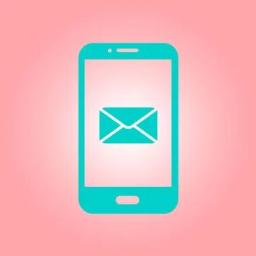 Mobile mail sign. Stock Illustration