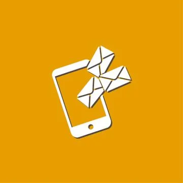 Mobile mail sign. Stock Illustration