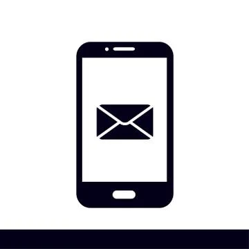 Mobile mail sign. Stock Illustration