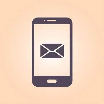 Mobile mail sign. Stock Illustration