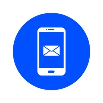 Mobile mail sign. Stock Illustration