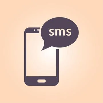 Mobile mail sign. Stock Illustration