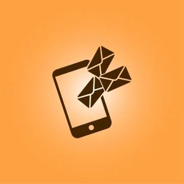 Mobile mail sign. Stock Illustration