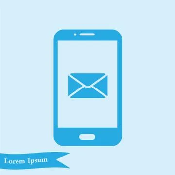 Mobile mail sign. Stock Illustration