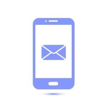 Mobile mail sign. Stock Illustration