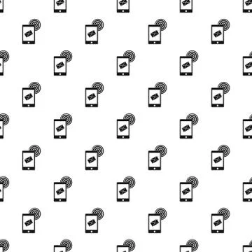 Mobile mail sign pattern Stock Illustration