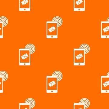 Mobile mail sign pattern seamless Stock Illustration