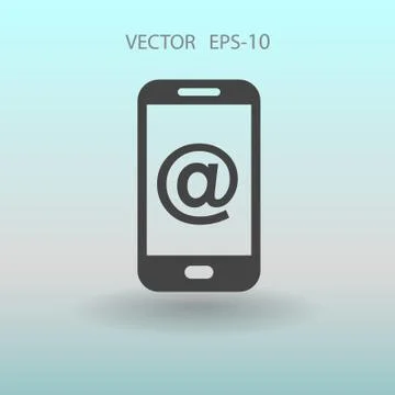 Mobile mail. vector illustration Stock Illustration