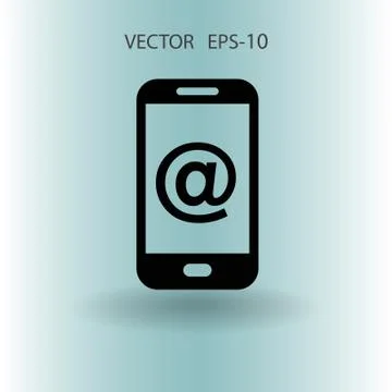 Mobile mail. vector illustration Stock Illustration
