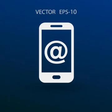 Mobile mail. vector illustration Stock Illustration