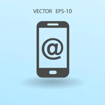 Mobile mail. vector illustration Stock Illustration
