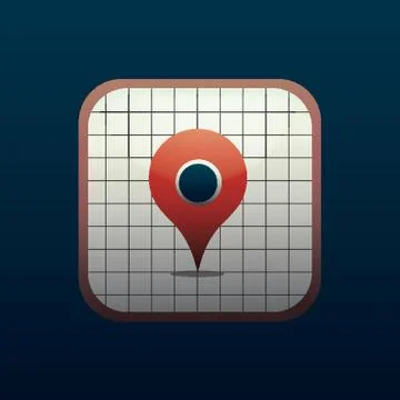 Mobile Map Icon Stockillustratie