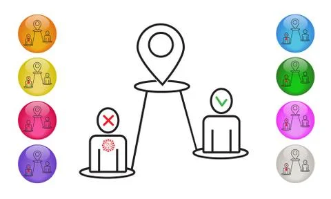 Mobile map tracker Covid-19. Smartphone health virus tracking location app Stock Illustration