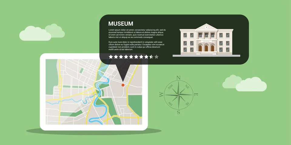 Mobile maps concept Stock Illustration