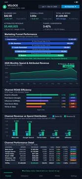 Mobile Marketing Analytics Dashboard with Performance Metrics and Data Charts Stock Illustration