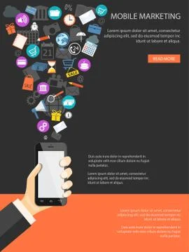 Mobile marketing concept Stock Illustration