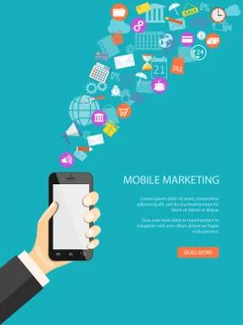 Mobile marketing concept Illustrazione stock
