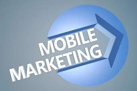 Mobile Marketing Stock Illustration