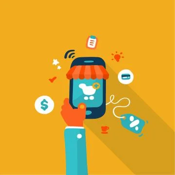 Mobile marketing Stock Illustration