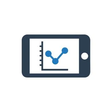 Mobile Marketing Performance Icon Stock Illustration