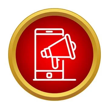 Mobile marketing promoting message through smartphone apps Stock Illustration