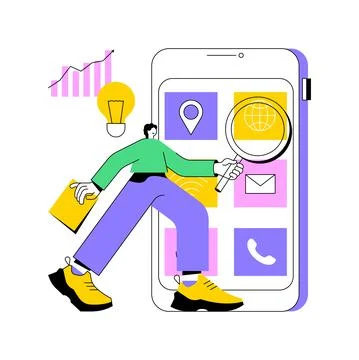 Mobile media optimization abstract concept vector illustration. 스톡 일러스트