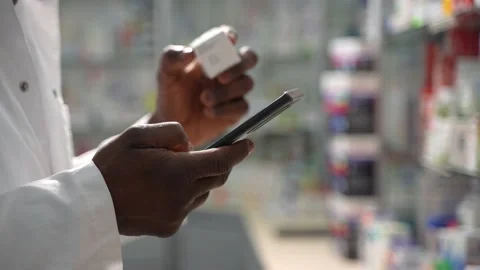 Mobile Medication Management in Modern Pharmacy Stock-Footage 237467561