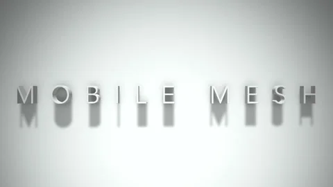 Mobile mesh 3D title animation with shadows on a white background Stock Footage 297216278