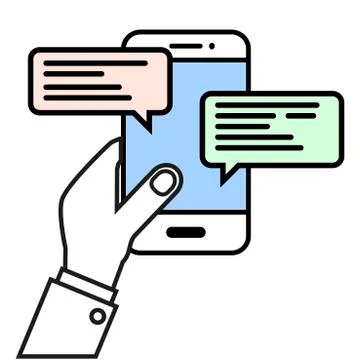 Mobile Message concept Stock Illustration