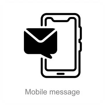 Mobile message Stock Illustration