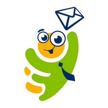 Mobile message man sign Stock Illustration