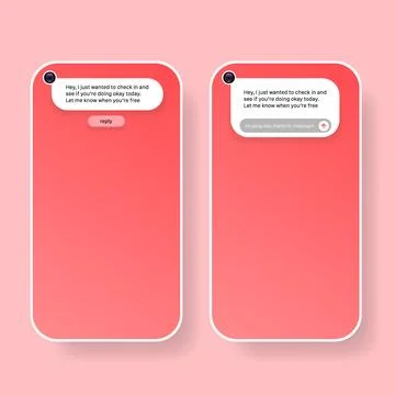 Mobile Message Notification UI With Quick Reply Interface Stock-Illustration