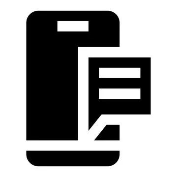 Mobile Message Vector Icon Design Illustration Stock Illustration